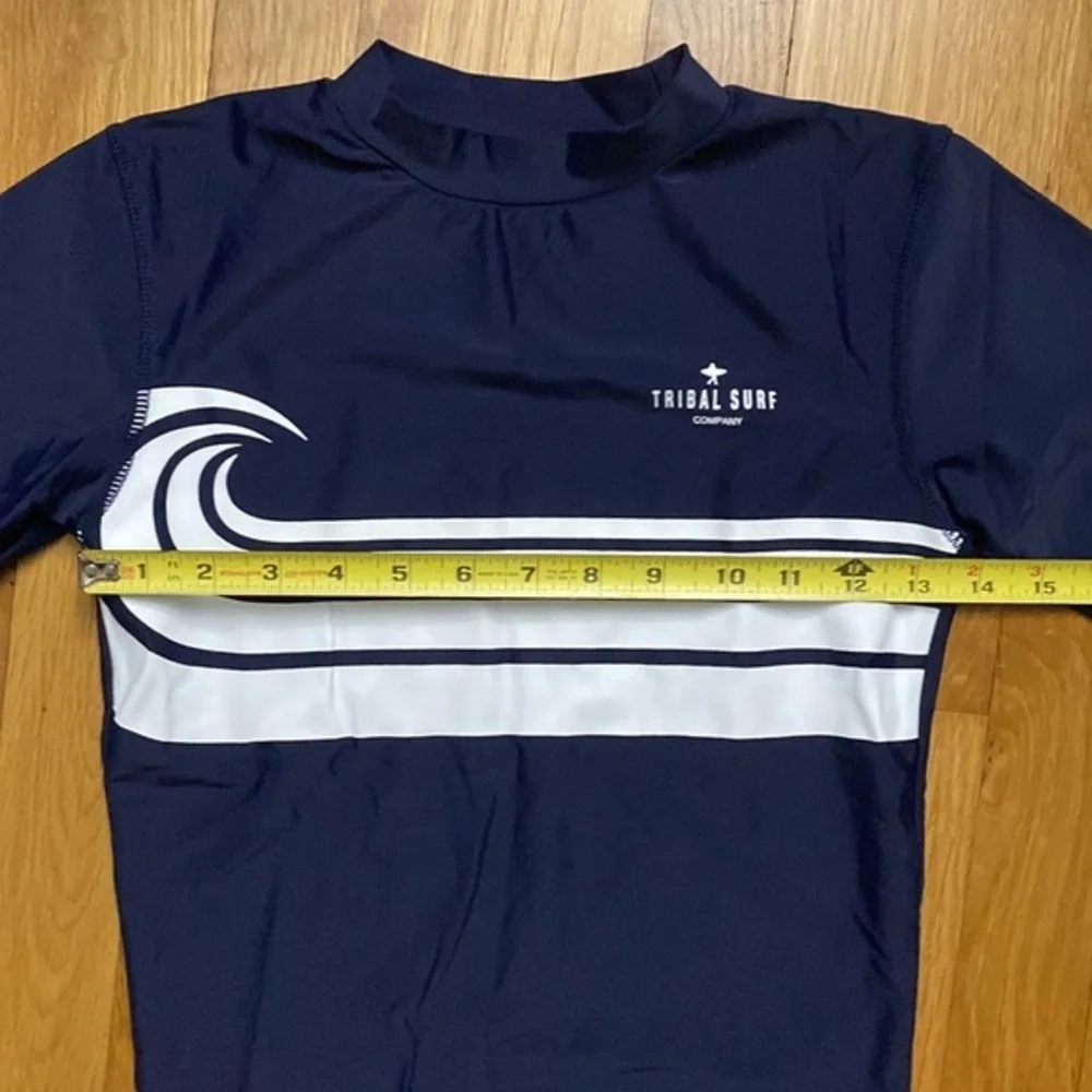 Sunspecs Navy Surf Rashguard Swim Shirt Boys 8-9Y